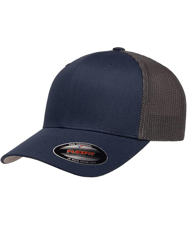 Flexfit 6511 Fitted Mid-Profile Stretchable Mesh Panels Trucker Cap | Bulk Pack Available