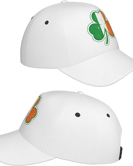 St. Patrick's Day Lucky Shamrock Hat Adjustable Irish Green Clover Baseball Cap Trucker Hat for Men Women
