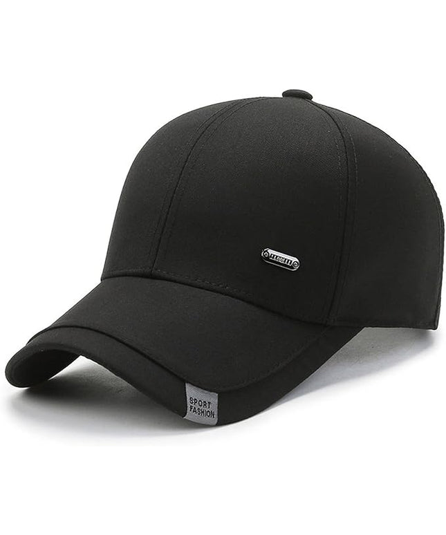 Mens Women Cotton Baseball Cap Adjustable Dad Hat Plain Black Trucker Hat Golf Low Profile Hat