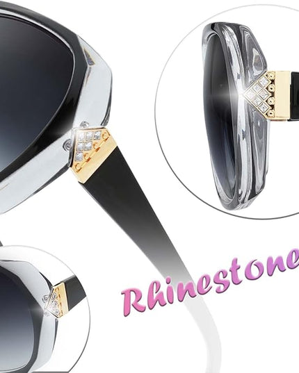 The Fresh Women's Oversized Square Jackie O Cat Eye Hybrid Butterfly Fashion Sunglasses - Exquisite Packaging