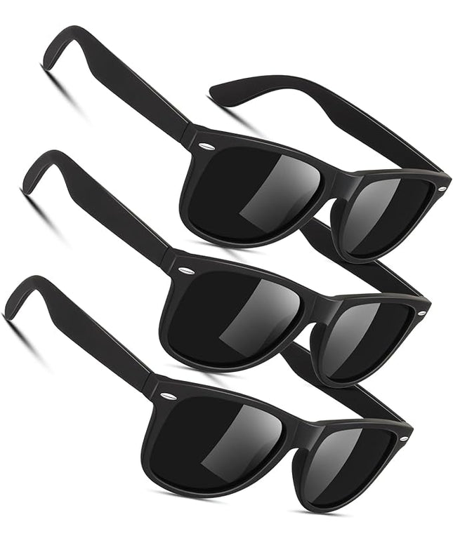 Sunier Polarized Sunglasses for Men and Women, Retro Square Matte Finish UV400 Protection Shades for Driving, Fishing