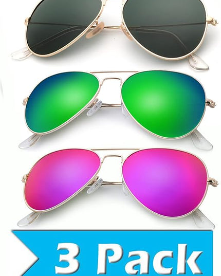 KALIYADI Classic Aviator Sunglasses for Men Women Driving Sun glasses Polarized Lens UV Blocking