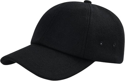BOTVELA Wool Baseball Cap for Men Adjustable Unstructured Tweed Hat
