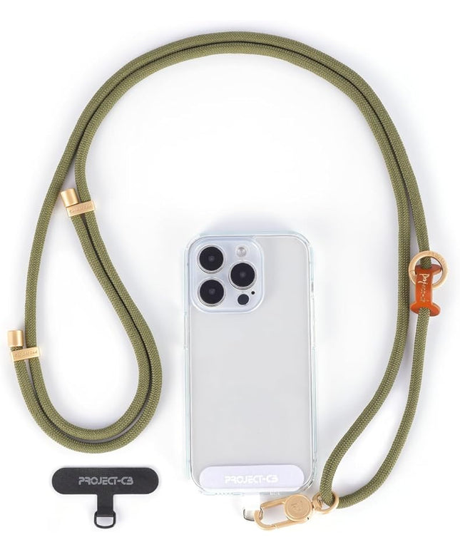 project-cb Cell Phone Lanyard 1,Phone Tether Tab 2,Phone Crossbody Strap,Lanyards for Around the Neck,Adjustable Phone Strap(Green-G)