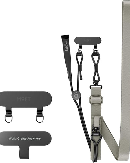 MOFT Phone Lanyard Crossbody with 2 Tabs, Adjustable Phone Strap with Premium Metal Buckles, Skin-Friendly Universal Lanyard, Compatible with Most Smartphones, Misty Cove