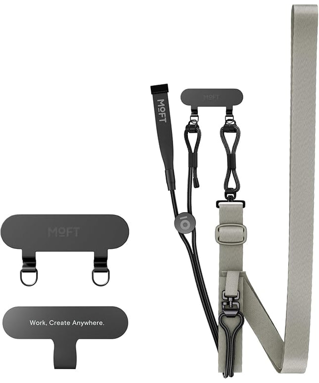 MOFT Phone Lanyard Crossbody with 2 Tabs, Adjustable Phone Strap with Premium Metal Buckles, Skin-Friendly Universal Lanyard, Compatible with Most Smartphones, Misty Cove