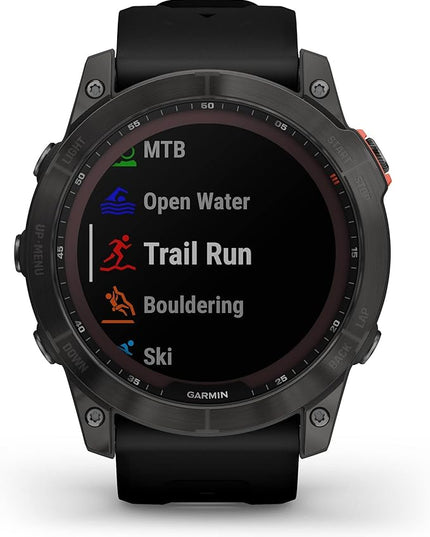 Garmin Fenix 7X Solar Multisport GPS Watch, Slate Grey with Black Band (Renewed)
