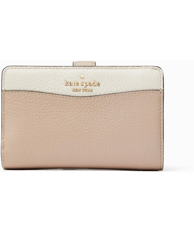 kate spade new york Leila Pebbled Leather Medium Compact Bifold Wallet