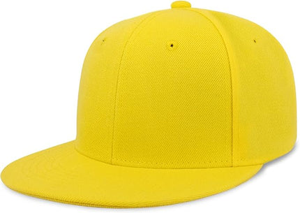 CHOK.LIDS Flat Bill Visor Classic Snapback Hat Blank Adjustable Brim High Top End Trendy Color Style Plain Tone Baseball Cap