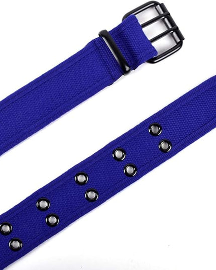 Boxed Gifts Parquet Casual Canvas Belt - Double Hole, Double Grommets for Men & Women