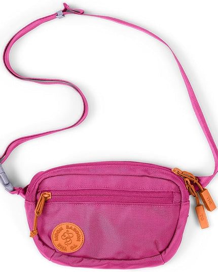 Baboon to the Moon Fanny Pack Mini 1.5L Compact Waist Bag Water Repellent Crossbody Belt Bag Lightweight Travel Everyday Bag for Men Women, Raspberry Fizz