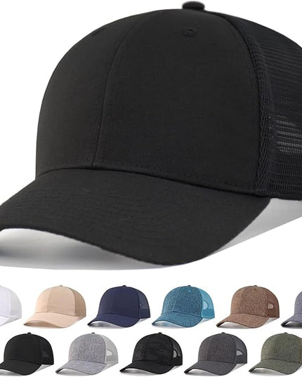 CYGTE XXL Plus Size Trucker Hat Snapback Baseball Cap- Big Head Fit Up to Size 8 Men's Mesh-Back Ball Cap