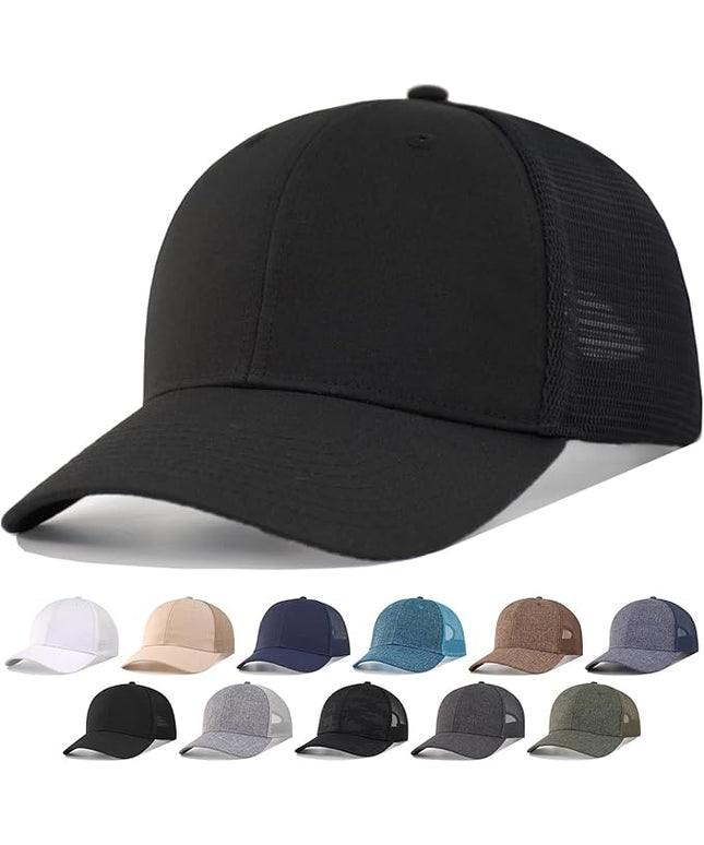 CYGTE XXL Plus Size Trucker Hat Snapback Baseball Cap- Big Head Fit Up to Size 8 Men's Mesh-Back Ball Cap