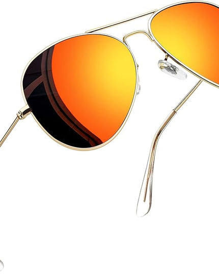 Joopin Polarized Metal Aviation Sunglasses Men, Classic Military Sun Glasses Women, Rectangle Shades UV400 Protection Costume
