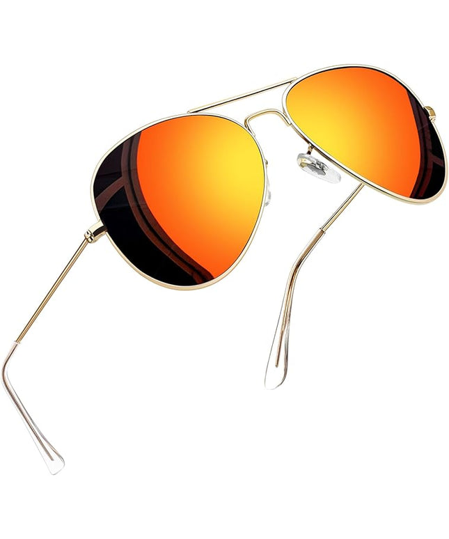 Joopin Polarized Metal Aviation Sunglasses Men, Classic Military Sun Glasses Women, Rectangle Shades UV400 Protection Costume