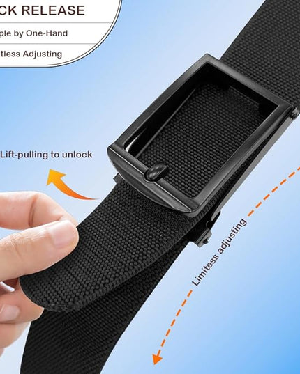 DOOPAI Stretch Canvas Belt for Men, Adjustable Elastic Holeless Web Belt for Casual, Golf, and Work, with Bottle Opener