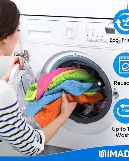 Microfiber Cleaning Cloth, 50PK Reusable Shop Rags Bulk Microfiber Cleaning Cloth Lint Free Cleaning Towels for Car Kitchen Automotive Bar Mechanic Restaurant Garage, 11.5"x11.5", Multicolor