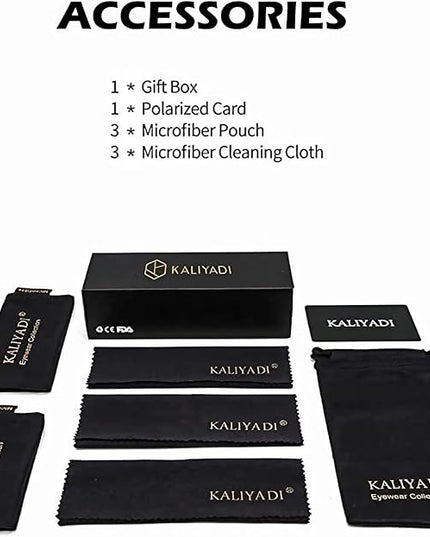 KALIYADI Polarized Sunglasses for Men and Women Matte Finish Sun glasses Color Mirror Lens UV Blocking (3 Pack)