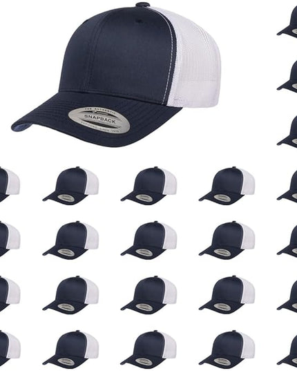Yupoong Classic Premium Mesh 6 Panel Retro Trucker Cap | Mid Profile Snapback | OSFA | Bulk Pack Available
