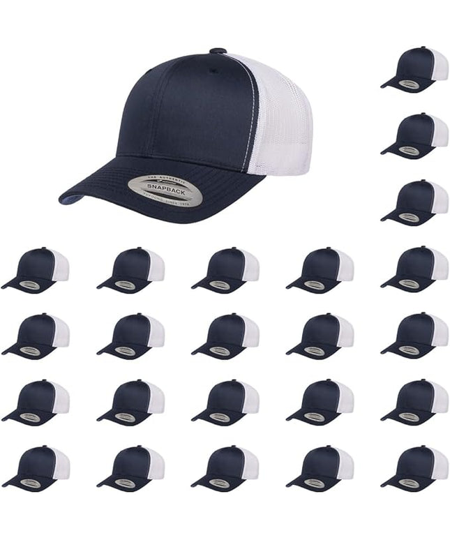 Yupoong Classic Premium Mesh 6 Panel Retro Trucker Cap | Mid Profile Snapback | OSFA | Bulk Pack Available