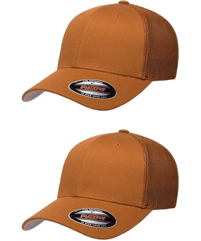 Flexfit 6511 Fitted Mid-Profile Stretchable Mesh Panels Trucker Cap | Bulk Pack Available