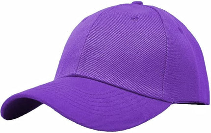 Glory Max Plain Baseball Cap Hook & Loop Strap Adjustable Solid Blank Curved Visor Hat