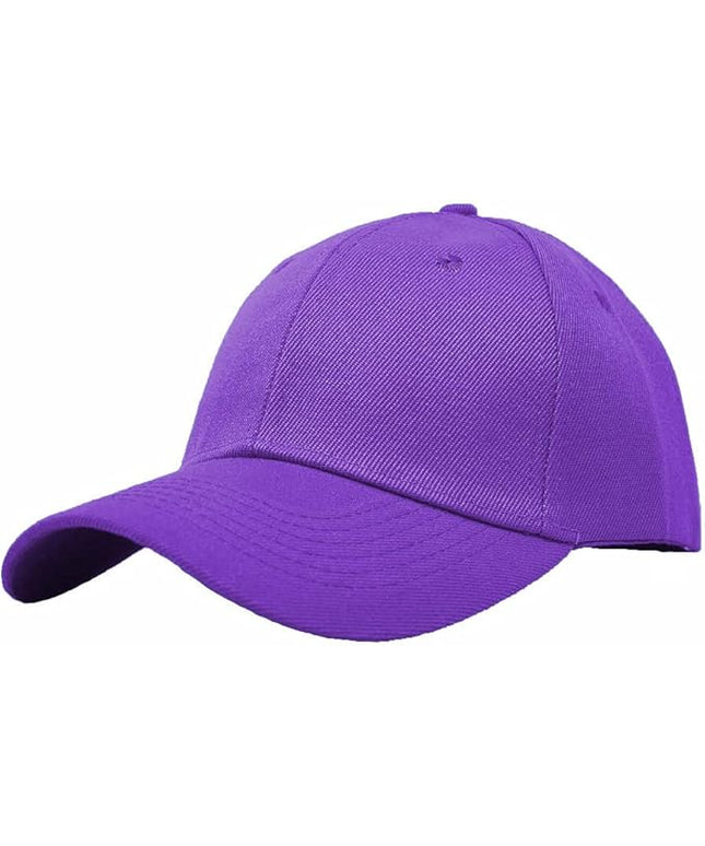 Glory Max Plain Baseball Cap Hook & Loop Strap Adjustable Solid Blank Curved Visor Hat