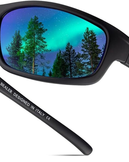 BEALER Polarized Sports Sunglasses for Men Lightweight TR90 Frame Sun Glasses Driving Cycling Fishing UV Protection Shades
