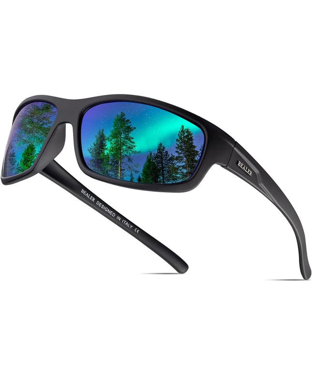 BEALER Polarized Sports Sunglasses for Men Lightweight TR90 Frame Sun Glasses Driving Cycling Fishing UV Protection Shades