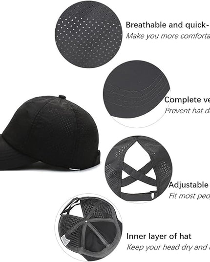 VOASTEK Running Hats for Men Baseball Cap Outdoor Essentials Runner Hat Jogging Cap Tennis Golf Workout Hats