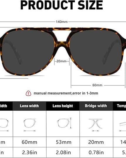 YDAOWKN Retro Aviator Sunglasses for Women Mens Large Frame Classic Vintage 70s Sun Glasses Aviators