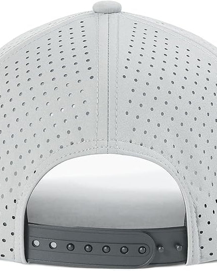 VOBOOM Men Quick Dry Baseball Cap Laser Cut Mesh Ball Curved Brim Snapback Hat