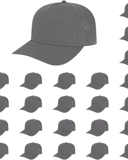 Cap America i8540 Premium Water-Resistant Perforated Medium Profile 5-Panel Cap w/UV Guard & Adjustable Snapback