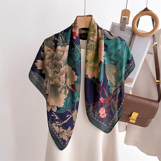 Headscarf Large Square Scarf 35" Fashion Scarves Silk Feeling Hair Wrapping Scarfs Hairscarf BA16