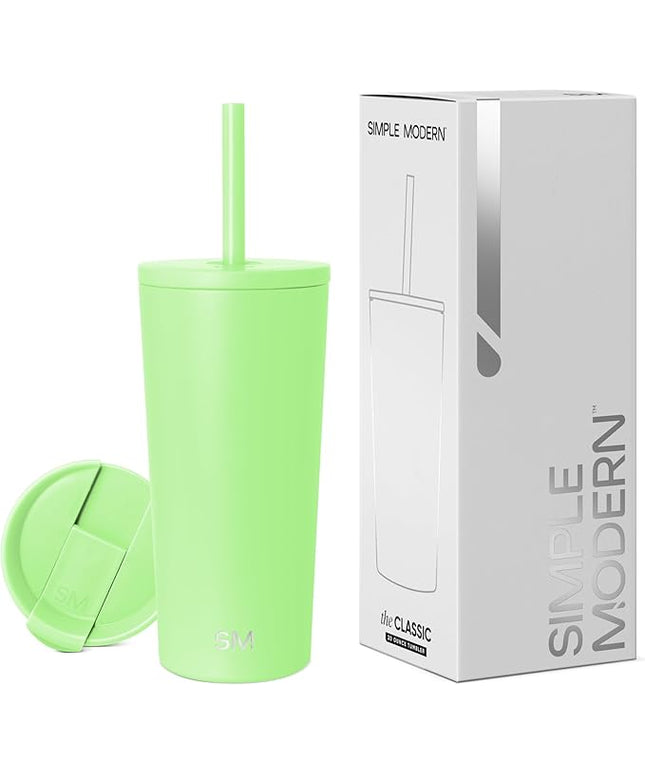 Simple Modern Classic Tumbler with Lid and Straw | Insulated Iced Coffee Cup Reusable Stainless Steel Water Bottle Travel Mug | Gifts for Women Men Her Him | 20oz | Baja