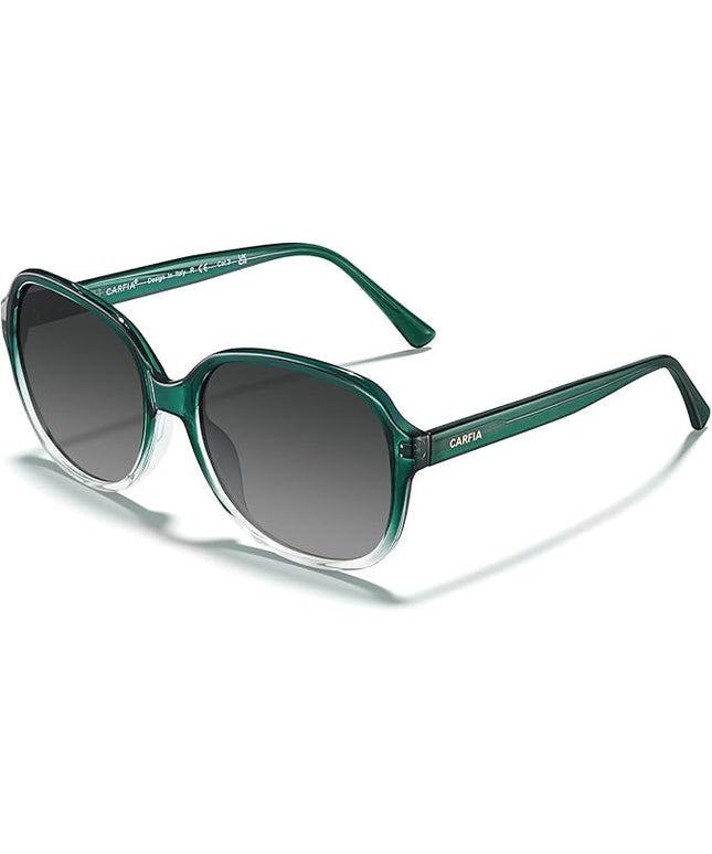 CARFIA Acetate Oversized Square Polarized Sunglasses for Women UV Protection Retro Trendy Big Shades