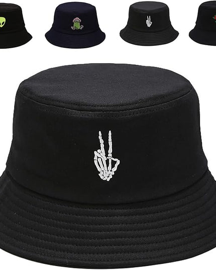 Cotton Bucket Hat for Women Men Summer Travel Sun Beach Bucket Cap, Unisex Outdoor Fisherman Hat