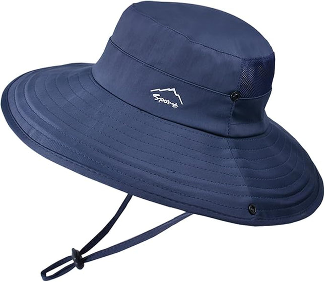 Cooling Sun Hat for Men Women,Wide Brim Bucket Hat Foldable Boonie Hat for Fishing Hiking Garden Safari Beach