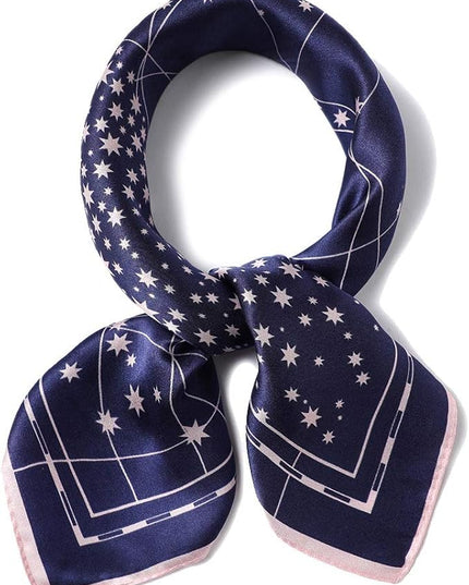 ANDANTINO 100% Real Mulberry Silk Scarf -21'' x 21''- Lightweight Neckerchief –Women Men Small Square Digital Printed Scarves