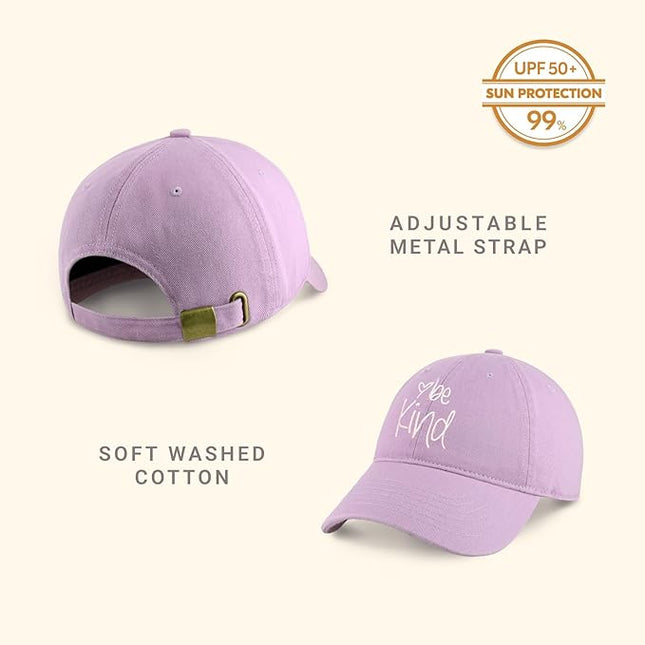CHOK.LIDS Be Kind Trendy Womens Baseball Cap Unisex Fashion Cotton Polo Style Fun Inspirational Saying Seasonal Headwear