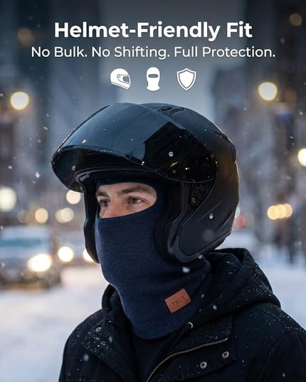 TBUS Men’s Knit Insulated Face Mask Beanie, Thermal Full Face Cover Ski Mask for Cold Weather for Women and Men