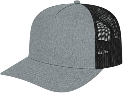 Cap America i3039 Classic 5 Panel Mid Profile Structured Trucker Mesh Back Cap w/ & Adjustable Snapback
