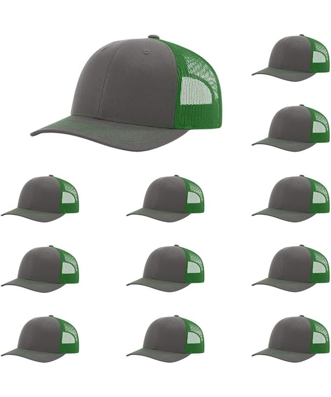 Richardson 112 Classic Six-Panel Adjustable Snapback Trucker Cap | Bulk Packs Available