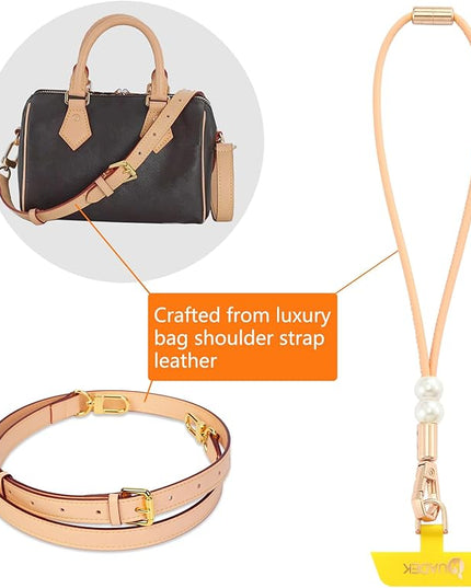 Vachetta Leather wristlet strap Phone Charm [Hands-Free Phone Wrist Strap]