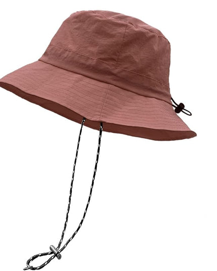 woogwin Waterproof Bucket Rain Hat with Chin Strap Quick Dry Packable Boonie Sun Hat Safari Hat UV Protection