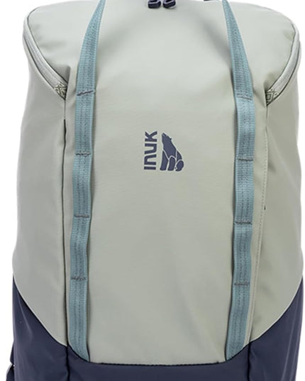 INUK Laptop Backpack for College Students & Work, 25L Lightweight Waterproof Backpack for Business Travel, Hiking Daypack with Padded Sleeve and Safety Whistle, Made from Recycled Materials，Green