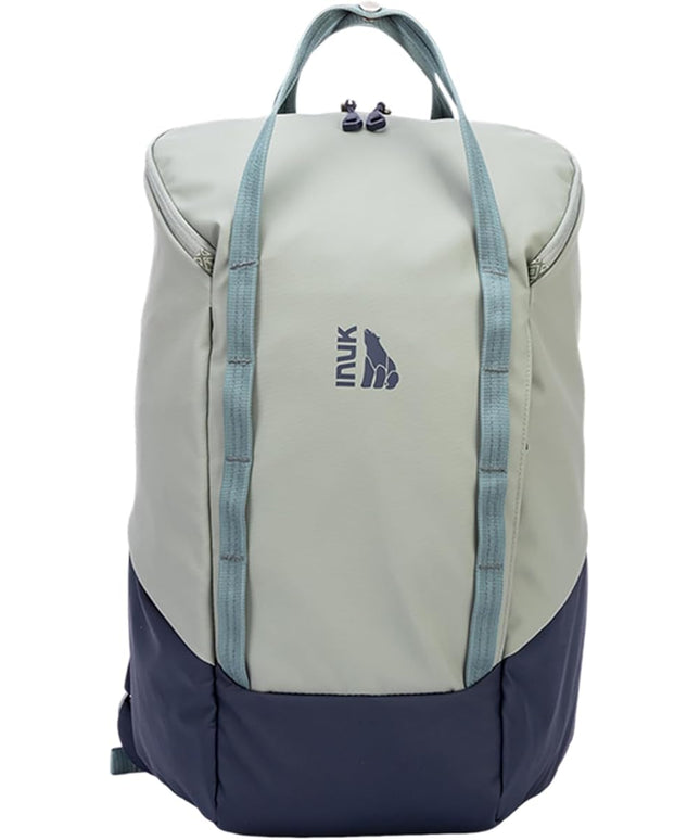 INUK Laptop Backpack for College Students & Work, 25L Lightweight Waterproof Backpack for Business Travel, Hiking Daypack with Padded Sleeve and Safety Whistle, Made from Recycled Materials，Green
