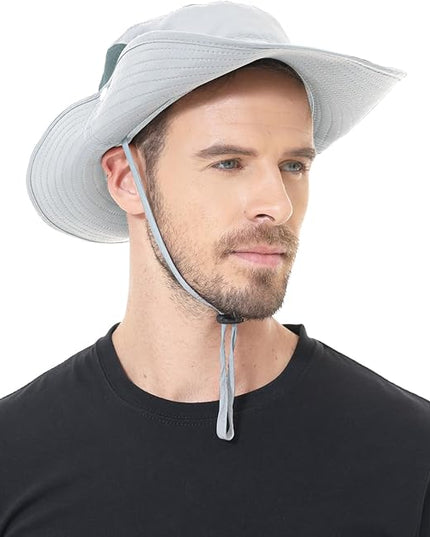 Sun Hat for Men Women UPF 50+ Fishing Hats Waterproof Wide Brim Boonie Bucket Hat for Safari Beach Hiking Garden