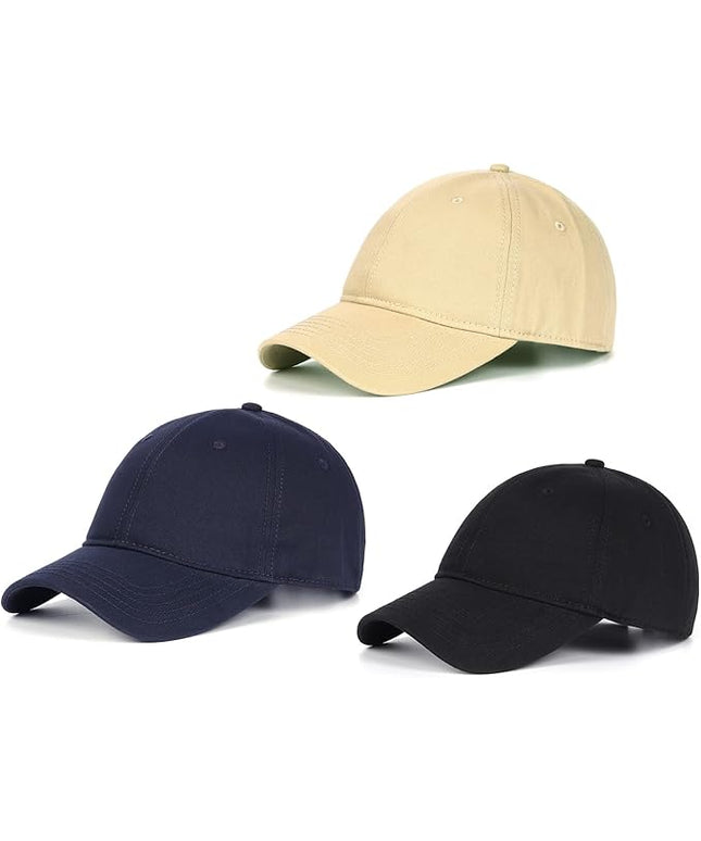 Zylioo XL XXL Oversize Baseball Cap, 100% Cotton Adjustable Dad Hat for Big Heads 23.5"-25.5", Soft Crown Large Size Cap