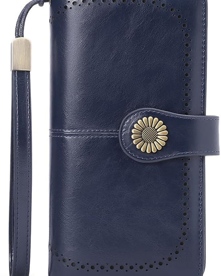 SENDEFN Wallets for Women Leather Credit Card Holder with RFID Blocking Large Capacity Wristlet | with RFID Blocking, Large Capacity, Wristlet, with RFID Blocking, Large Capacity, Wristlet